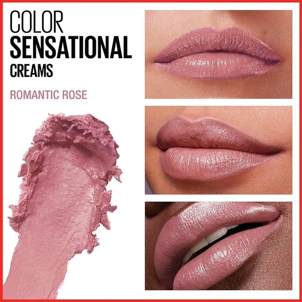 ⭐4/$15 Maybelline Color Sensational Cream Finish Lipstick Romantic Rose